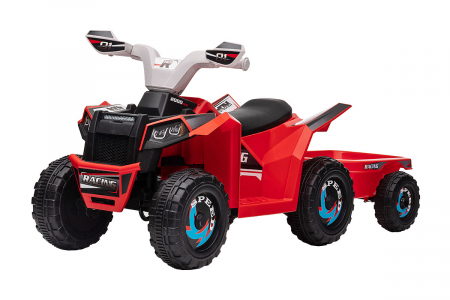 ATV electric cu remorca Premier Beach, 6V, rosu [1]
