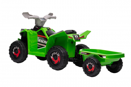 ATV electric cu remorca Premier Beach, 6V, verde [3]