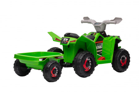 ATV electric cu remorca Premier Beach, 6V, verde [6]