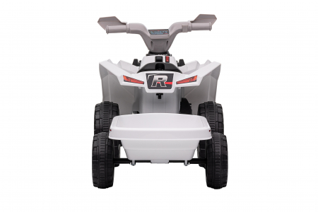 ATV electric cu remorca Premier Beach, 6V, alb [5]
