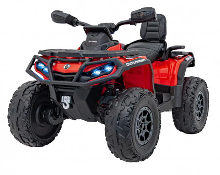 ATV-uri electrice - ATV electric Premier 4x4 Can-Am Outlander, 2 copii, 24V, roti cauciuc EVA, rosu