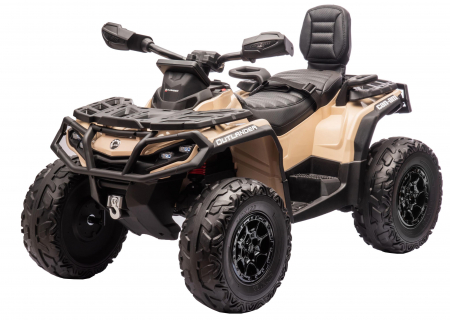 ATV electric Premier 4x4 Can-Am Outlander, 2 copii, 24V, roti cauciuc EVA, bej [15]