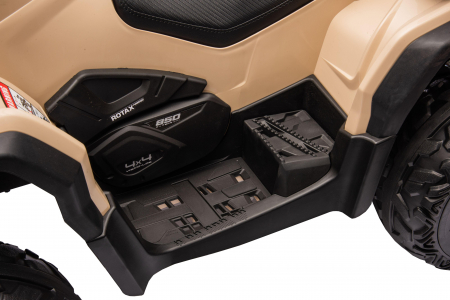 ATV electric Premier 4x4 Can-Am Outlander, 2 copii, 24V, roti cauciuc EVA, bej [17]