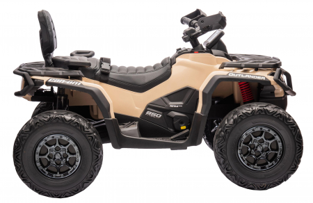 ATV electric Premier 4x4 Can-Am Outlander, 2 copii, 24V, roti cauciuc EVA, bej [8]