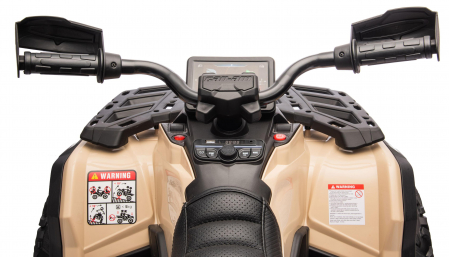 ATV electric Premier 4x4 Can-Am Outlander, 2 copii, 24V, roti cauciuc EVA, bej [26]