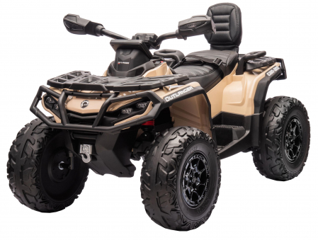 ATV electric Premier 4x4 Can-Am Outlander, 2 copii, 24V, roti cauciuc EVA, bej [3]