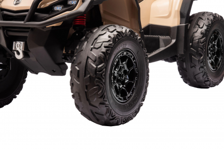 ATV electric Premier 4x4 Can-Am Outlander, 2 copii, 24V, roti cauciuc EVA, bej [16]