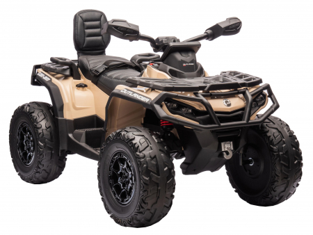 ATV electric Premier 4x4 Can-Am Outlander, 2 copii, 24V, roti cauciuc EVA, bej [9]