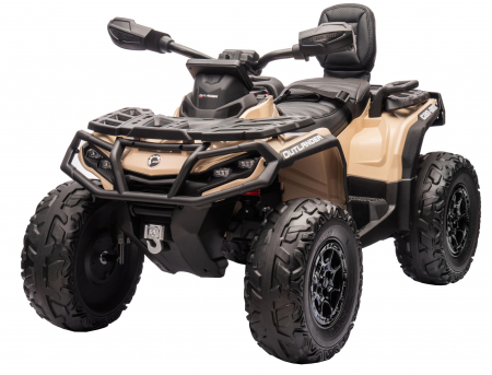 ATV-uri electrice - ATV electric Premier 4x4 Can-Am Outlander, 2 copii, 24V, roti cauciuc EVA, bej
