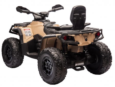 ATV electric Premier 4x4 Can-Am Outlander, 2 copii, 24V, roti cauciuc EVA, bej [5]