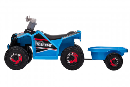 ATV electric cu remorca Premier Beach, 6V, albastru [2]