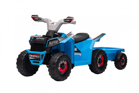ATV electric cu remorca Premier Beach, 6V, albastru [1]