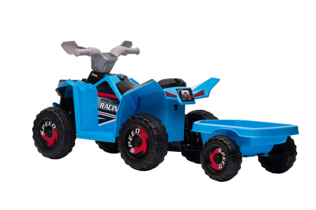 ATV electric cu remorca Premier Beach, 6V, albastru [4]