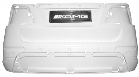 Bari spate - Bara spate fara ornamente pentru Mercedes ML-350 alb