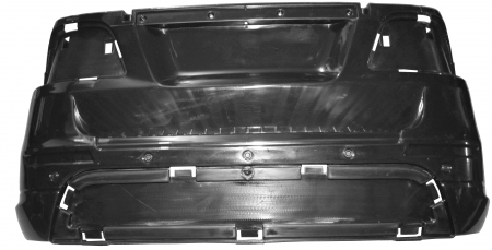 Bari spate - Bara spate fara ornamente pentru Mercedes ML-350 negru