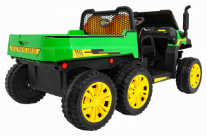 Buggy electric cu bena pentru 2 copii Premier 4x4 Hygge Truck, 6 roti cauciuc EVA, scaun piele ecologica, verde [11]