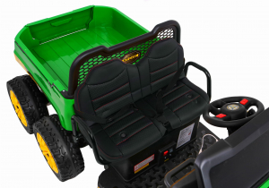 Buggy electric cu bena pentru 2 copii Premier 4x4 Hygge Truck, 6 roti cauciuc EVA, scaun piele ecologica, verde [10]