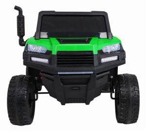 Buggy electric cu bena pentru 2 copii Premier 4x4 Hygge Truck, 6 roti cauciuc EVA, scaun piele ecologica, verde [8]