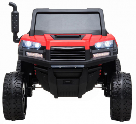 Buggy electric cu bena pentru 2 copii Premier 4x4 Hygge Truck, 6 roti cauciuc EVA, scaun piele ecologica, rosu [2]