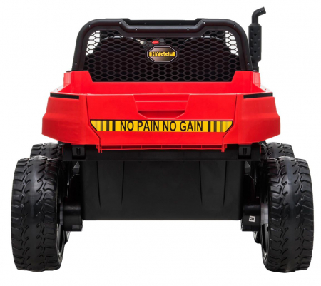 Buggy electric cu bena pentru 2 copii Premier 4x4 Hygge Truck, 6 roti cauciuc EVA, scaun piele ecologica, rosu [3]