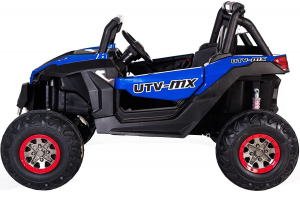 Buggy electric pentru 2 copii Premier 4x4 Superstar, cu 2 baterii, roti cauciuc EVA, scaun piele ecologica, albastru [2]