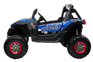 Buggy electric pentru 2 copii Premier 4x4 Superstar, ecran LCD, MP4, cu 2 baterii, roti cauciuc EVA, scaun piele ecologica, albastru [3]