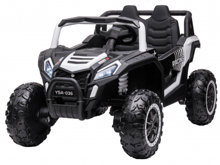 Masinute electrice - Buggy electric Premier 4x4 Mini Superstar, roti cauciuc EVA, scaun piele ecologica, alb