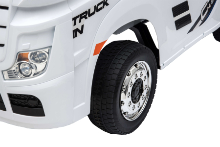 Camion electric Premier Mercedes Actros cu 2 baterii, 4x4, roti cauciuc EVA, scaun piele ecologica, alb [11]