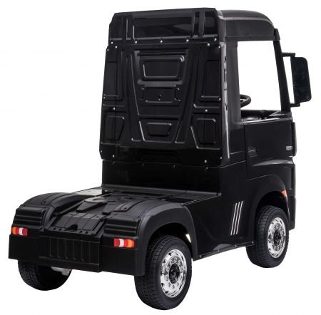 Camion electric Premier Mercedes Actros cu 2 baterii, 4x4, roti cauciuc EVA, scaun piele ecologica, negru [5]