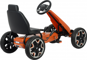 Kart Land Rover cu pedale pentru copii, roti cauciuc Eva, portocaliu [2]