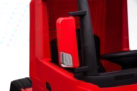 Camion electric Premier Mercedes Actros cu 2 baterii, 4x4, roti cauciuc EVA, scaun piele ecologica, rosu [8]