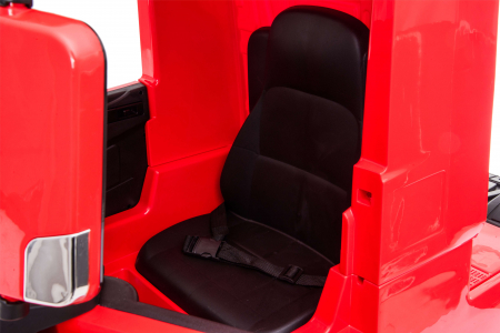 Camion electric Premier Mercedes Actros cu 2 baterii, 4x4, roti cauciuc EVA, scaun piele ecologica, rosu [19]