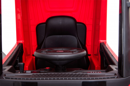 Camion electric Premier Mercedes Actros cu 2 baterii, 4x4, roti cauciuc EVA, scaun piele ecologica, rosu [20]