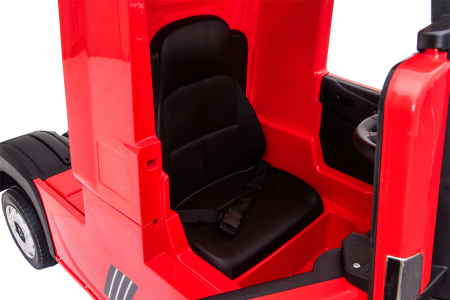 Camion electric Premier Mercedes Actros cu 2 baterii, 4x4, roti cauciuc EVA, scaun piele ecologica, rosu [21]