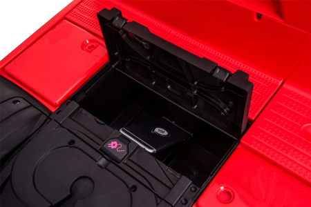 Camion electric Premier Mercedes Actros cu 2 baterii, 4x4, roti cauciuc EVA, scaun piele ecologica, rosu [22]