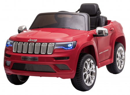 Masinuta electrica Premier Jeep Grand Cherokee, 12V, roti cauciuc EVA, scaun piele ecologica, rosu [4]