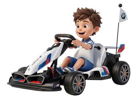 Masinute electrice - Kart electric Premier BMW, 24V, 2 motoare, alb