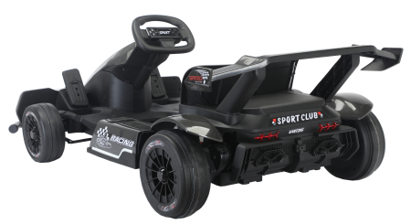 Kart electric Premier Go Racing, 2 baterii 18V, 2 motoare 200W, negru [3]