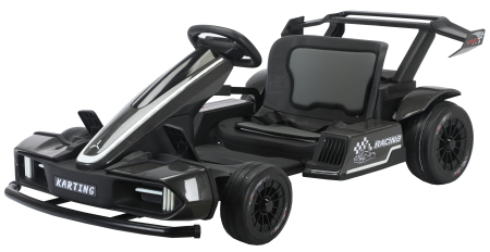 Kart electric Premier Go Racing, 2 baterii 18V, 2 motoare 200W, negru [1]