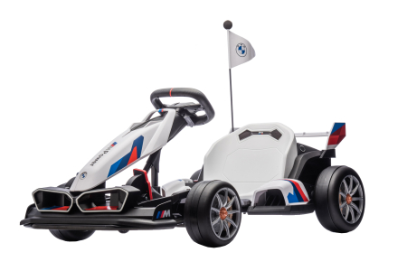 Kart electric Premier BMW, 24V, 2 motoare, alb [8]