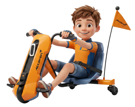 Masinute electrice - Kart electric Premier McLaren, 12V, 1 motor, functie drift, portocaliu