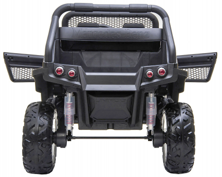 Masinuta electrica 4x4 Premier Mercedes Unimog, 12V, roti cauciuc EVA, scaun piele ecologica, negru [8]