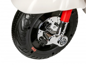 Scooter electric cu 2 roti Premier Vespa GTS Super, 12V, MP3, roti ajutatoare, alb [4]