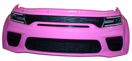 Caroserie - Masca fata cu faruri Dodge Charger roz