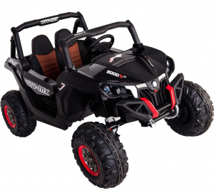Buggy electric pentru 2 copii Premier 4x4 Superstar, cu 2 baterii, roti cauciuc EVA, scaun piele ecologica, negru [6]