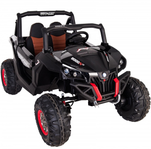 Buggy electric pentru 2 copii Premier 4x4 Superstar, cu 2 baterii, roti cauciuc EVA, scaun piele ecologica, negru [7]