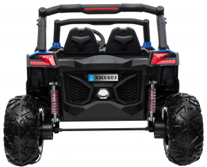 Buggy electric pentru 2 copii Premier 4x4 Superstar, cu 2 baterii, roti cauciuc EVA, scaun piele ecologica, albastru spider [5]