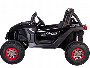 Buggy electric pentru 2 copii Premier 4x4 Superstar, cu 2 baterii, roti cauciuc EVA, scaun piele ecologica, negru [1]