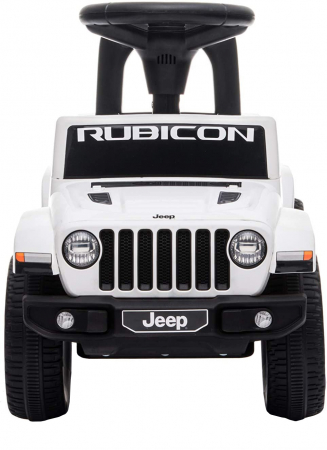 Masinuta de impins Premier Jeep Wrangler Rubicon cu maner si bara de protectie, alb [3]
