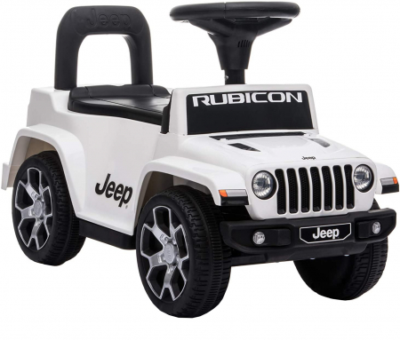 Masinuta de impins Premier Jeep Wrangler Rubicon cu maner si bara de protectie, alb [4]